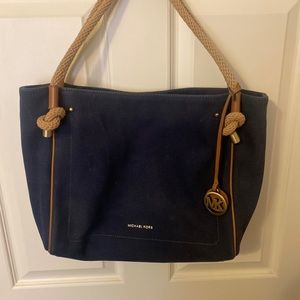 Michael Kors tote. nautical collection baby blue and tan